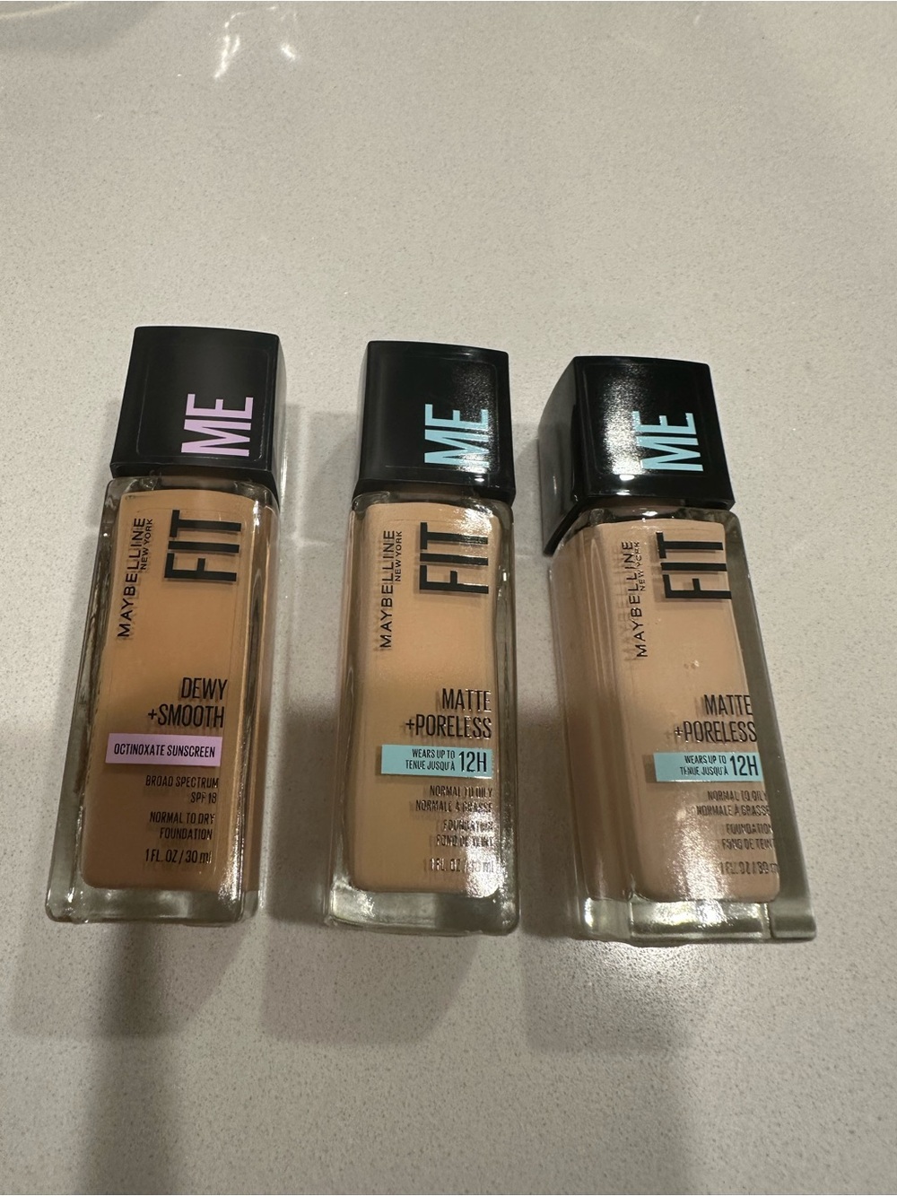 Maybelline Fit Me Liquid Foundation Trio - Beige & Tan Shades